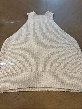 Gentle Fawn Sleeveless Cowl Knit Tank in Light Beige